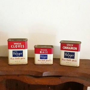 Vintage Kroger spice tins